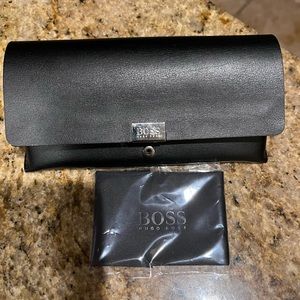 Hugo Boss eye glasses case w cloth
